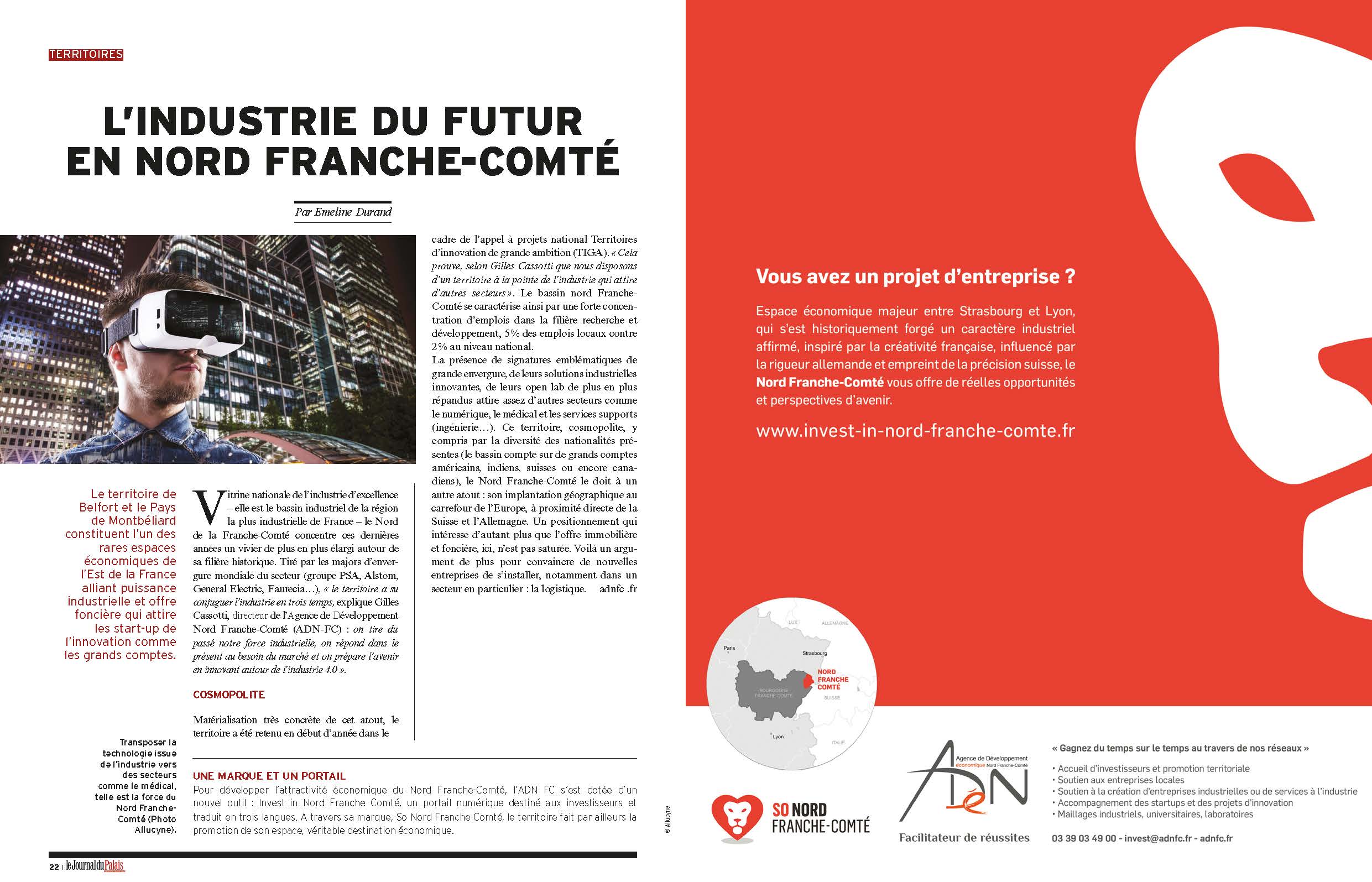 Industrie du futur en Nord Franche-Comté - Journal du Palais