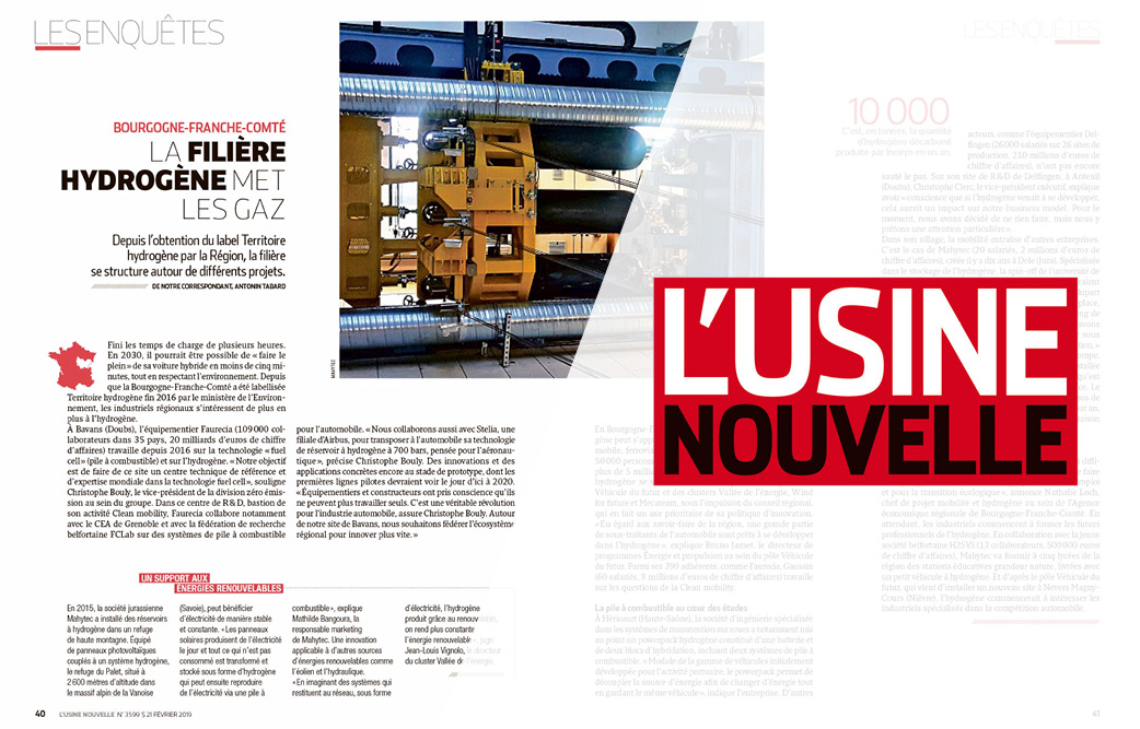 L'Usine Nouvelle - La filière hydrogène met les gaz