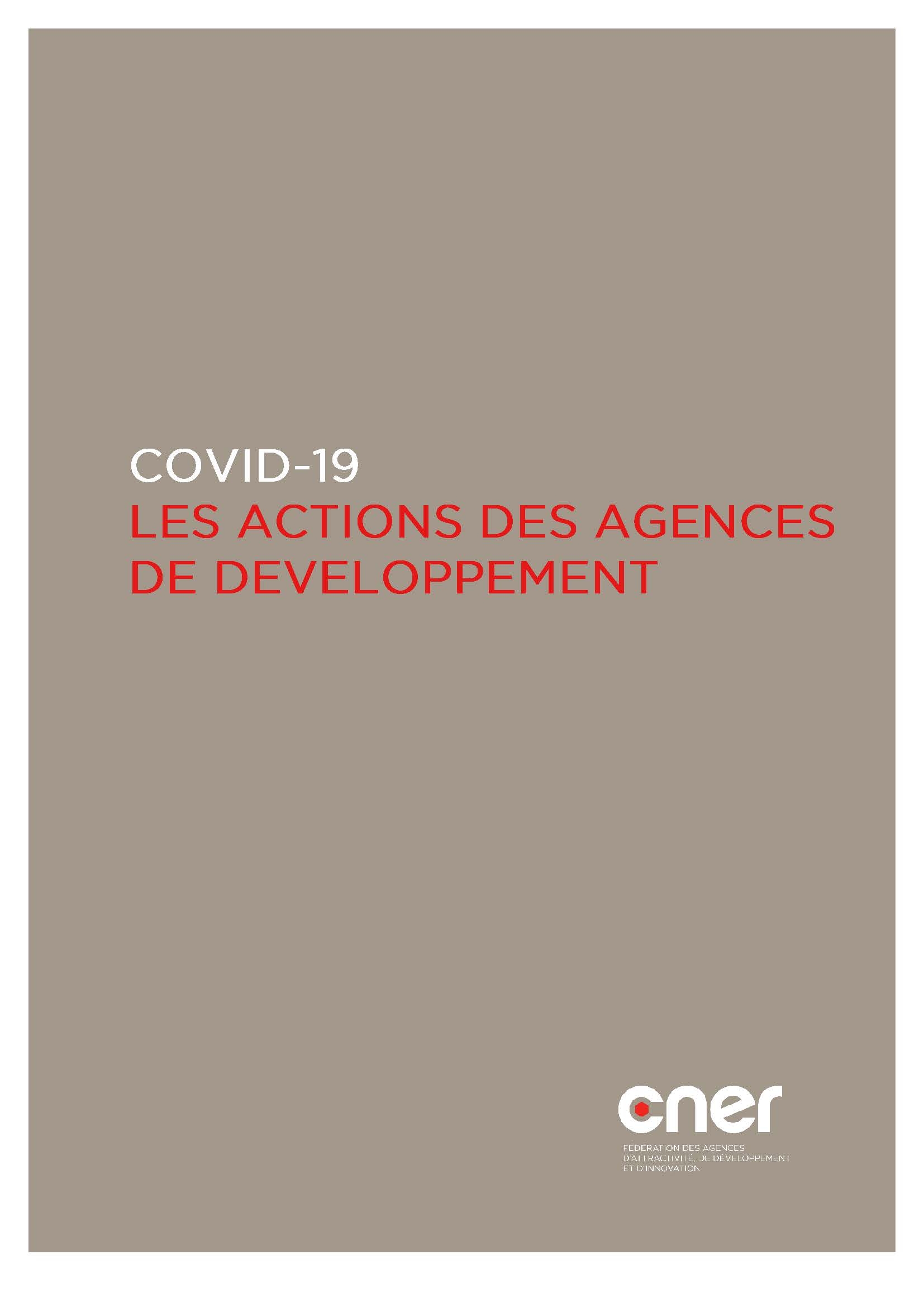 CNER - Actions des agences de developpement durant le Covid-19